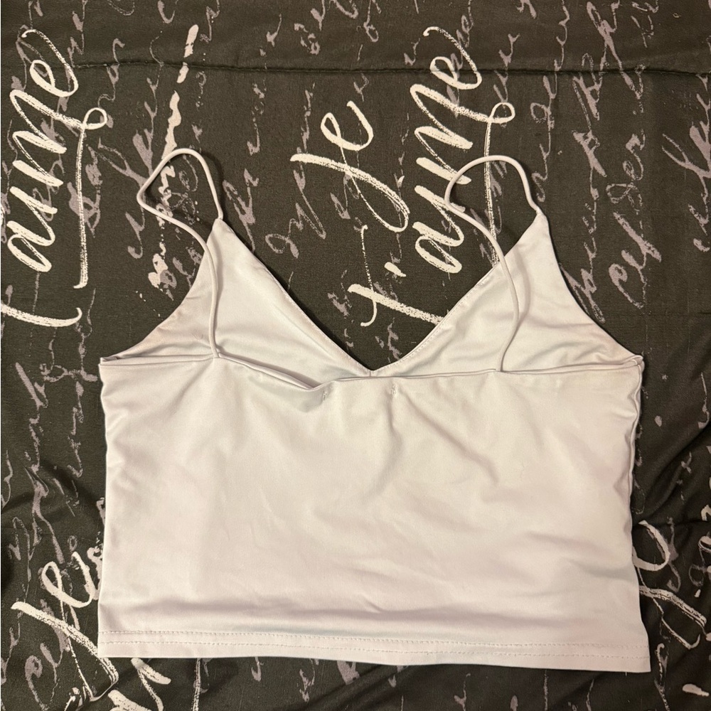 Plain white tank size small